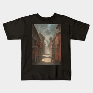 Faerunian Alley in a Large City Kids T-Shirt